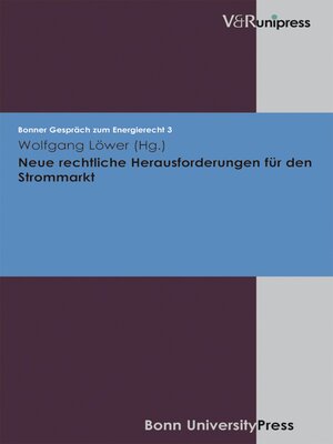 cover image of Neue rechtliche Herausforderungen für den Strommarkt